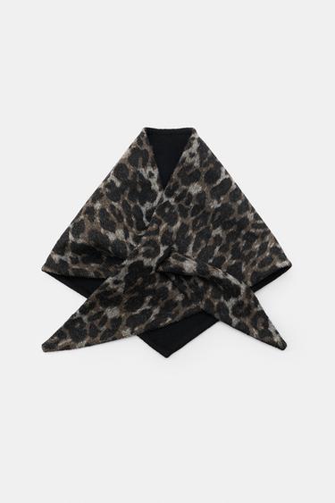 BANDANA À IMPRIMÉ ANIMAL AVEC LAINE - Leopard de Zara - Image 1