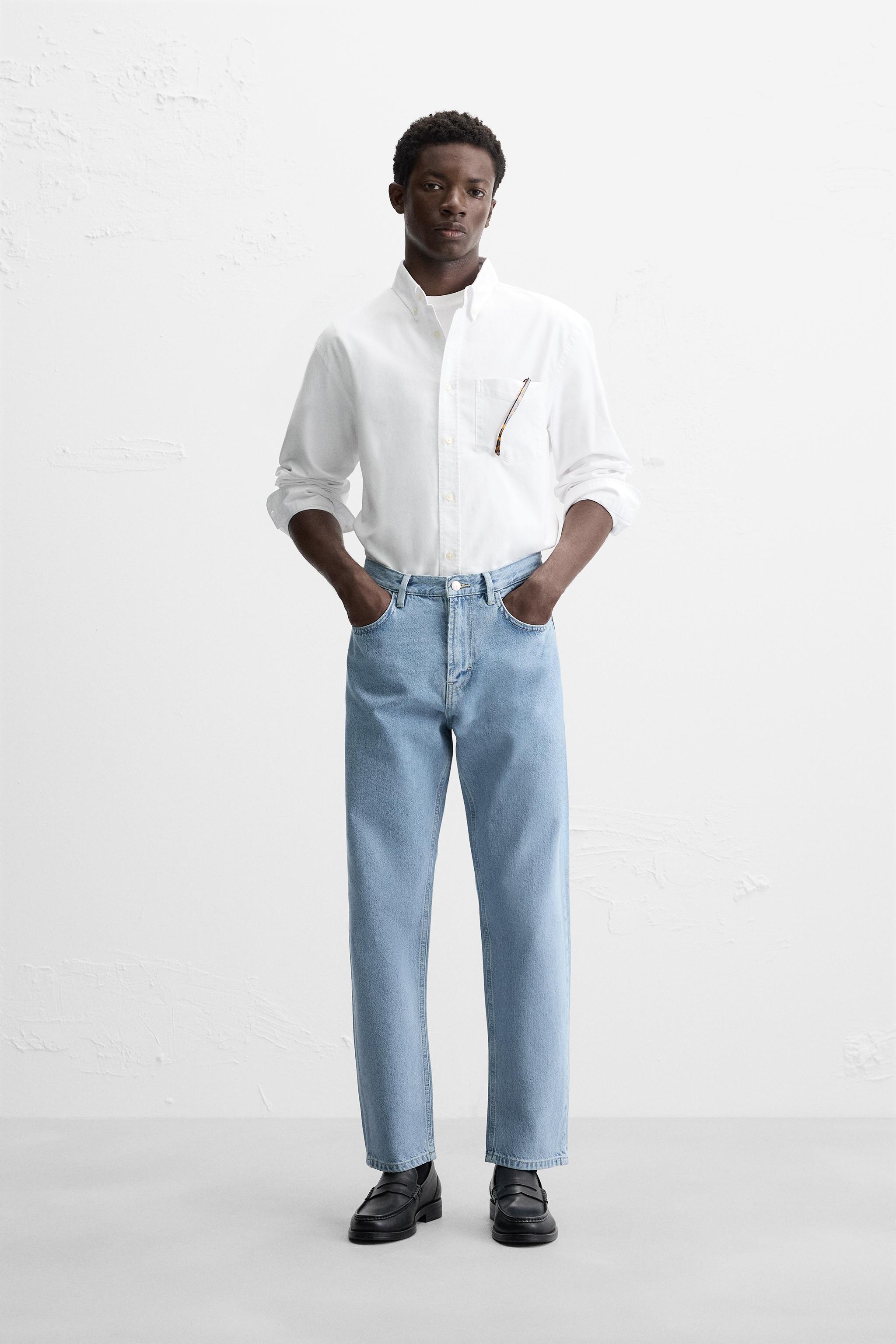 SLIM FIT デニムパンツ - ブルー/グリーン | ZARA Japan / 日本