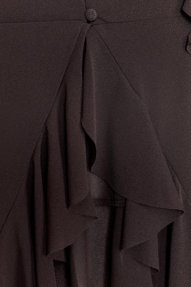TOP À BRETELLES ET VOLANTS - Marron foncé de Zara - Image 6