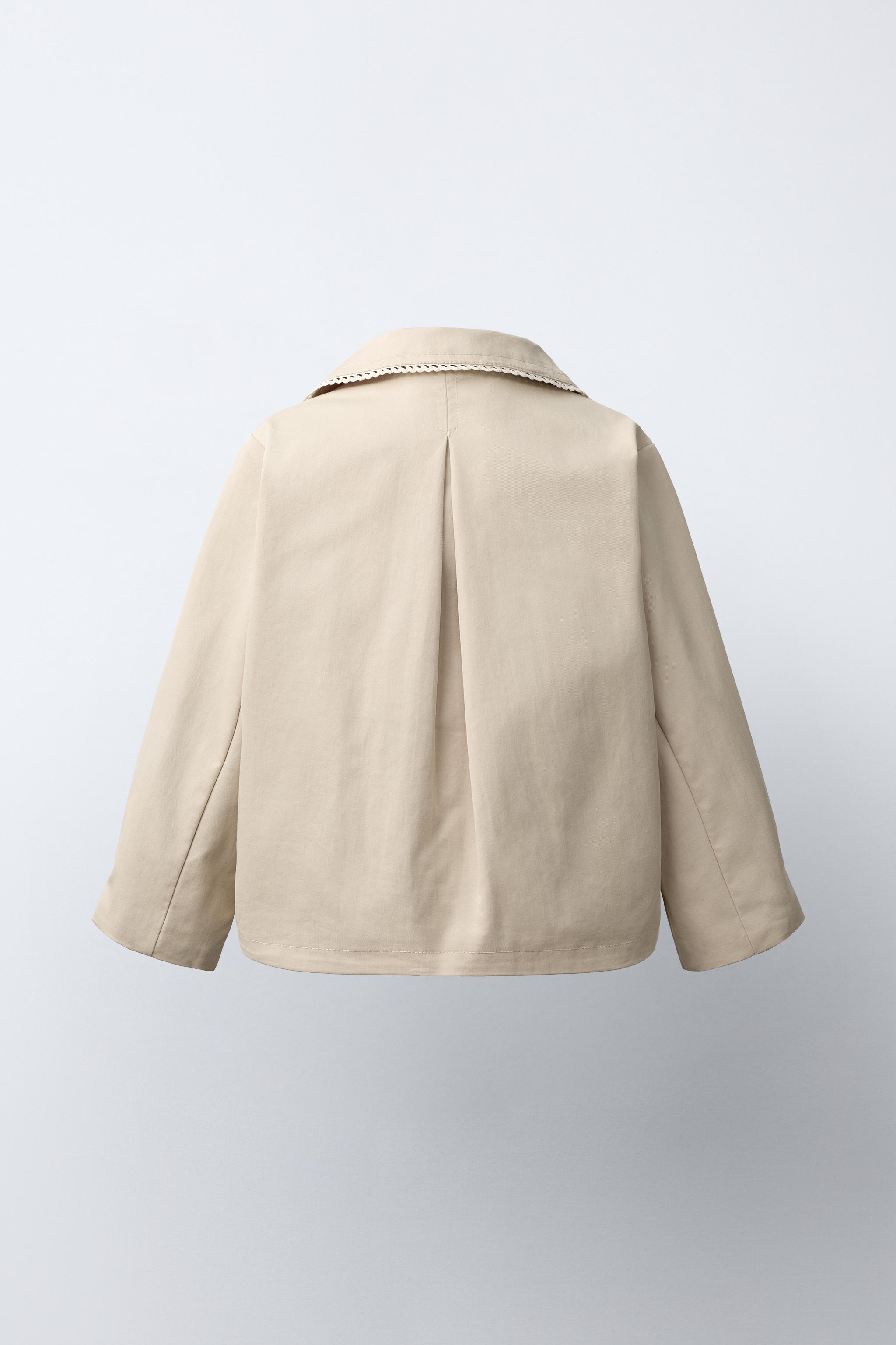 SHORT LACE TRENCH COAT - Beige | ZARA United States