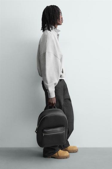 SAC À DOS TEXTURÉ - Noir de Zara - Image 1