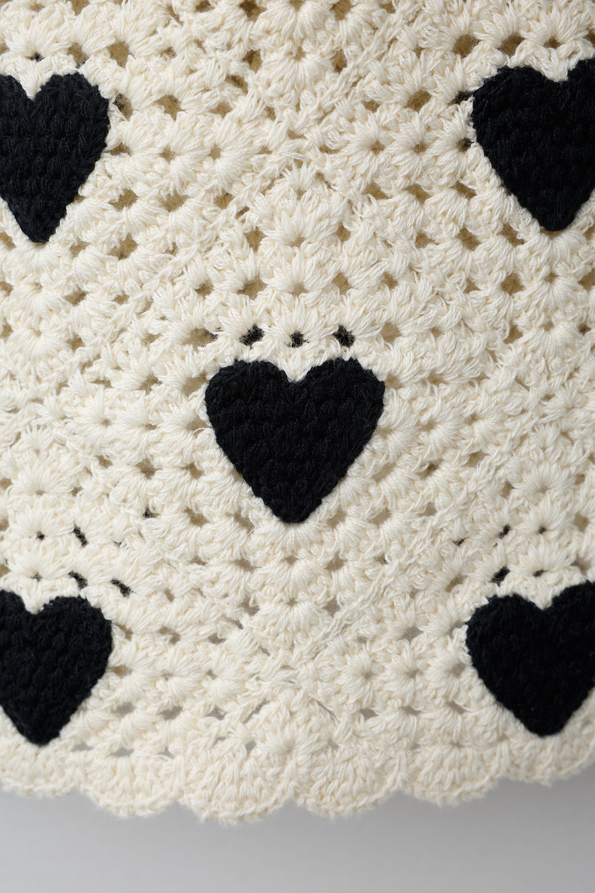 CROCHET KNIT HEART DRESS