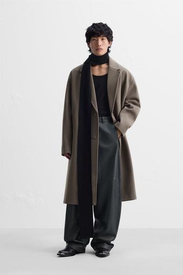 OVERSIZE FIT COAT - SAND/BROWN by Zara