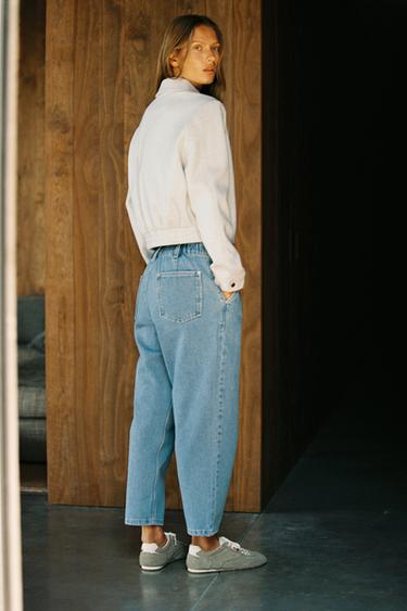 Z1975 MID-RISE CARROT JEANS - Mid-blue by Zara