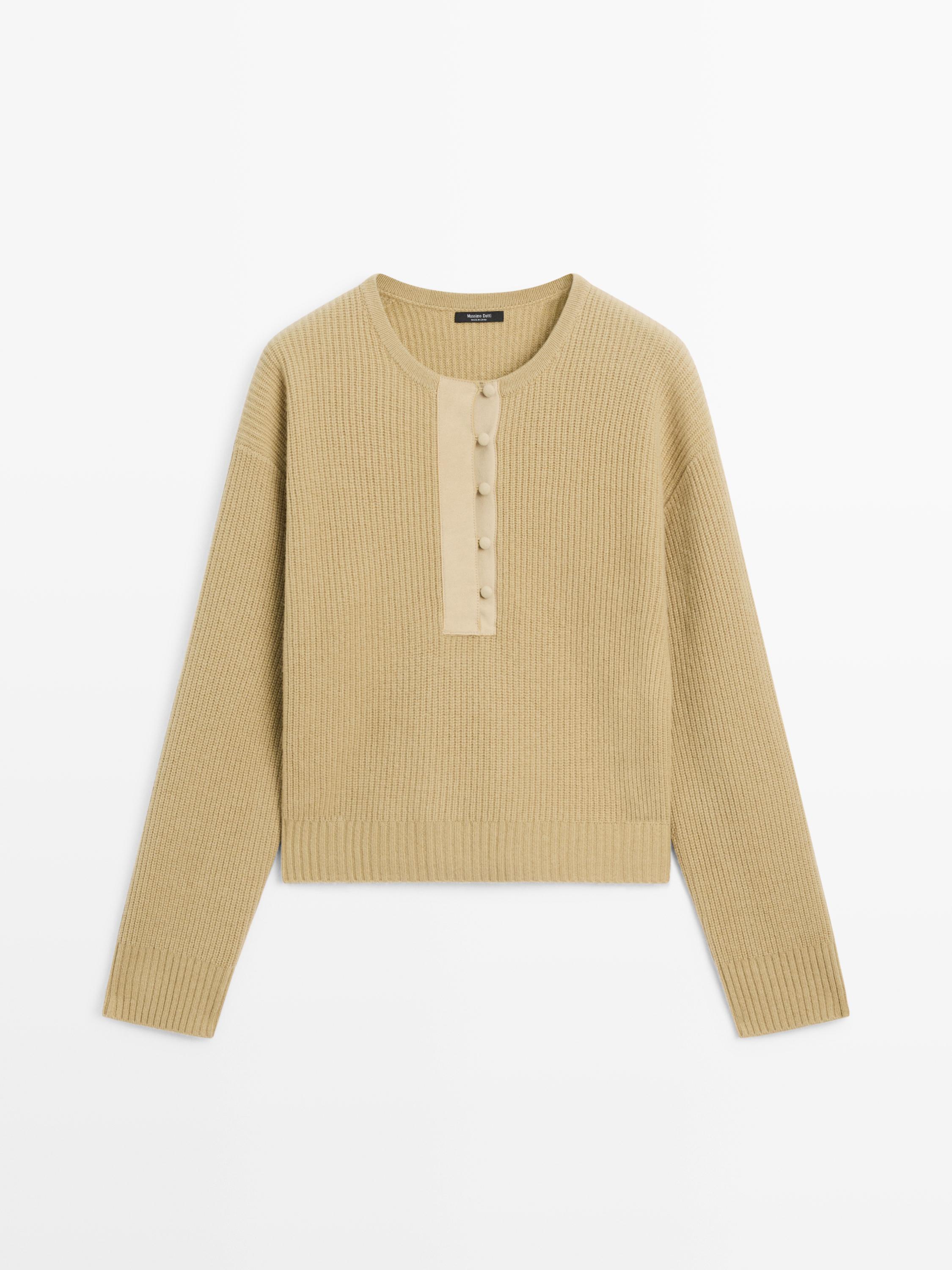 Wool blend knit sweater