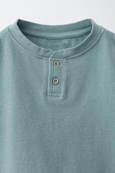 HENLEY T-SHIRT - Petrol blue by Zara - Image 2