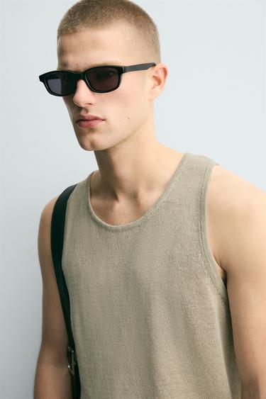RELAXED FIT KNIT TANK TOP - Light green by Zara - Image 4