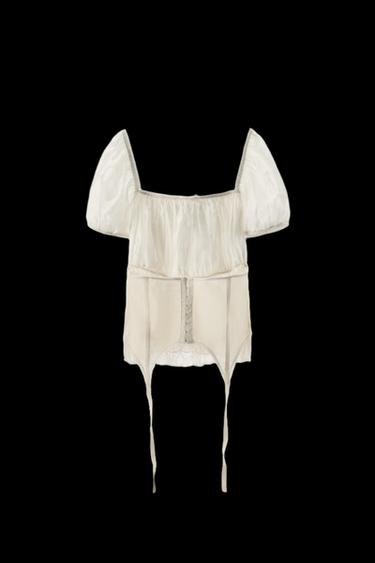 COMBINED CORSET TOP - Ecru by Zara