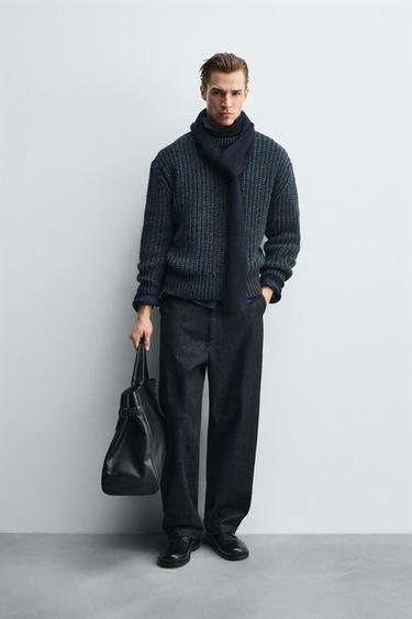 JERSEY ESTRUCTURA VOLUMEN - Azul de Zara - Imagen 0