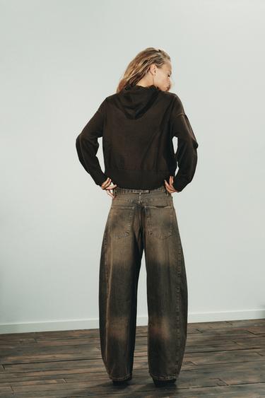 KNIT HOODIE - Brown by Zara - Image 5