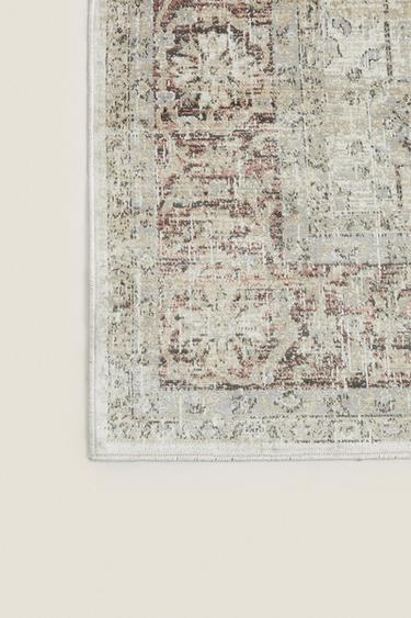 RECTANGULAR VINTAGE-EFFECT RUG - Grey by Zara - Image 1