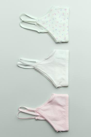 9-14 AÑOS/ PACK TRES TOPS ESTRUCTURA FLORES - Multicolor de Zara