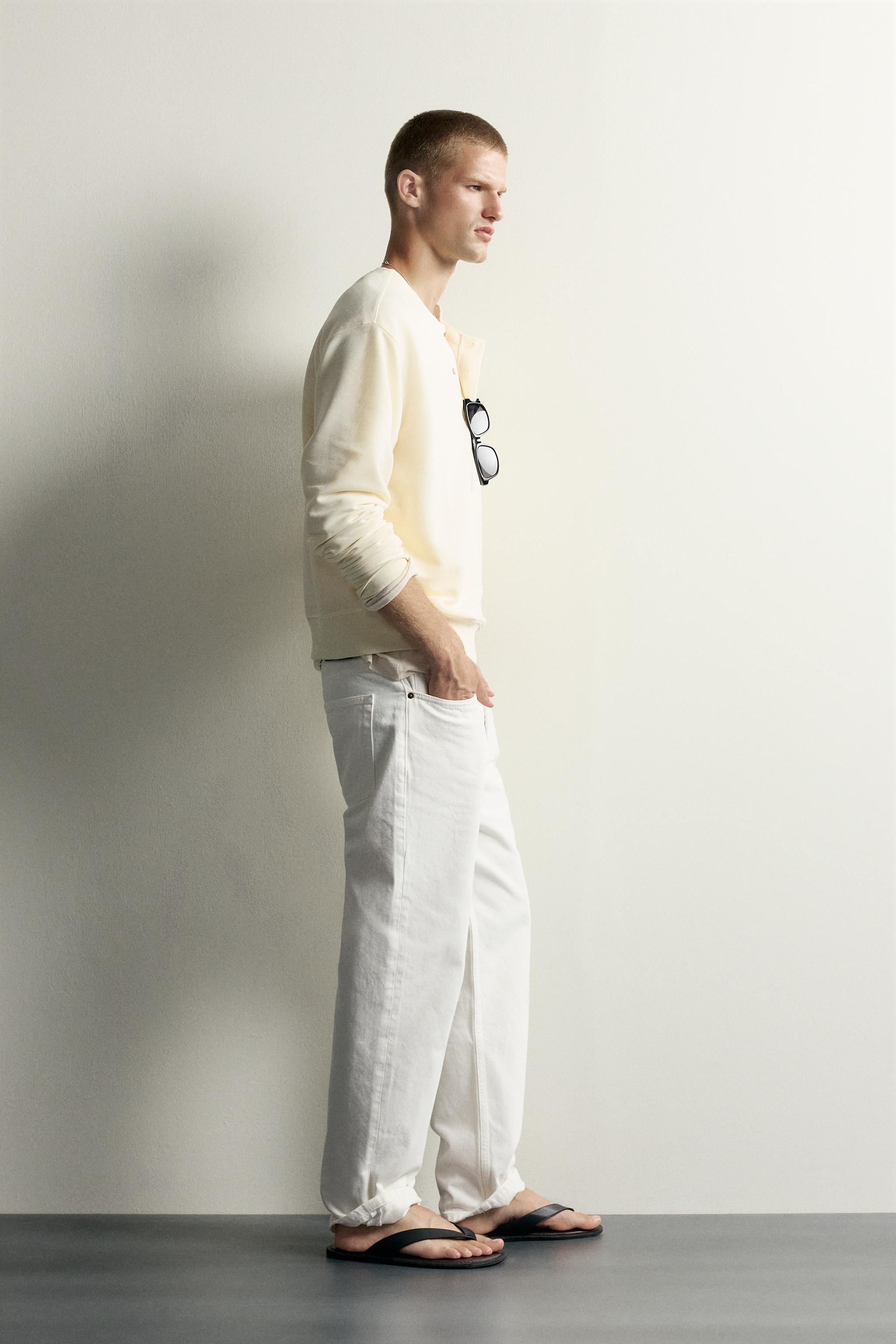 Zara RELAXED FIT DÜĞMELİ YAKA SWEATSHIRT görsel 4