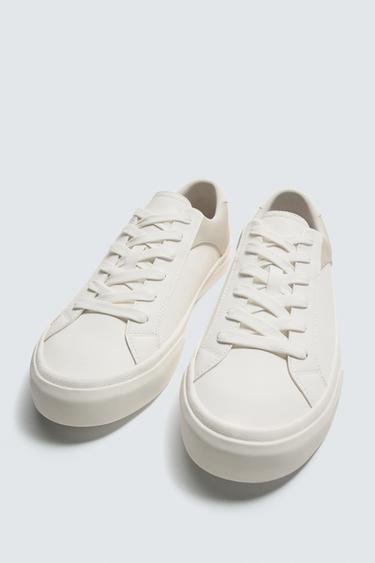 TRAINERS WITH HEEL DETAIL - White by Zara - Image 4