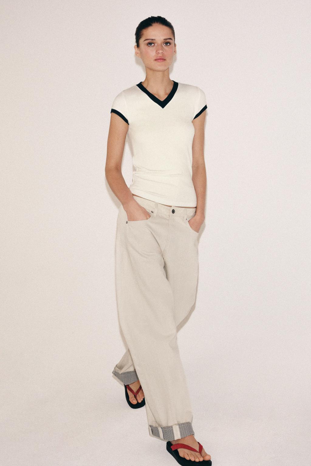 CONTRAST RIB T-SHIRT - image 2