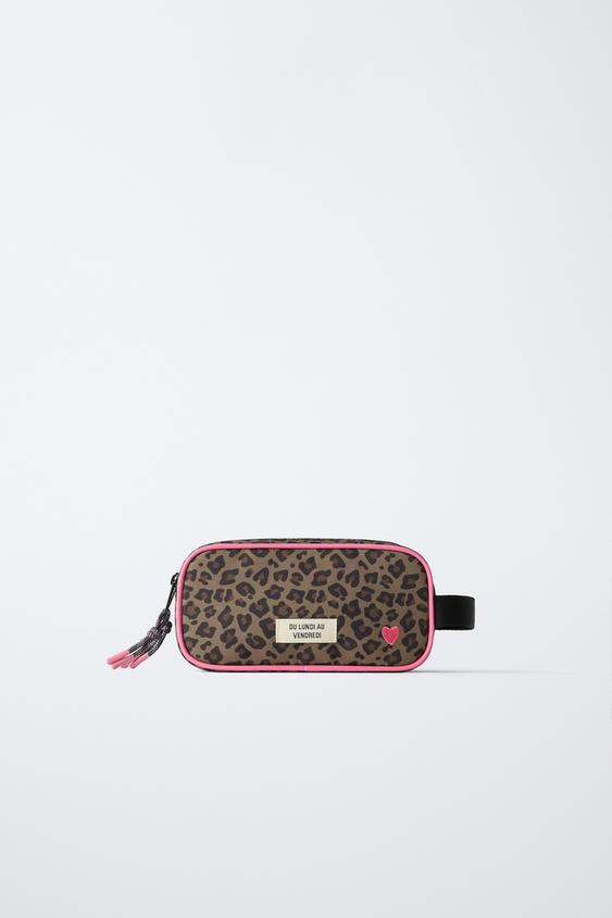 ANIMAL PRINT PENCIL CASE - Brown by Zara - Image 0