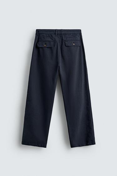 PANTALON STRAIGHT FIT DÉLAVÉ - Bleu de Zara - Image 6