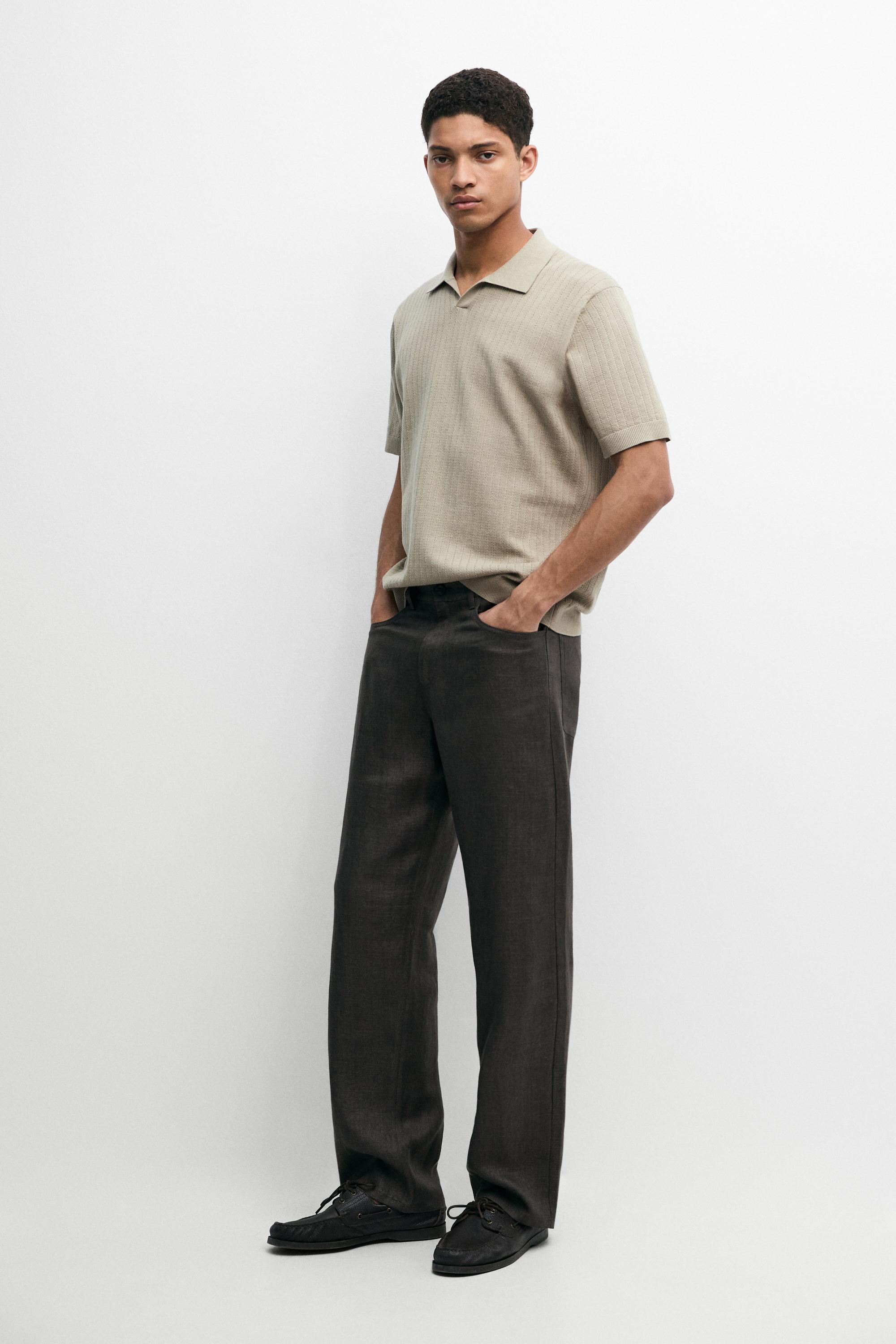 Pull polo en maille ajourée
