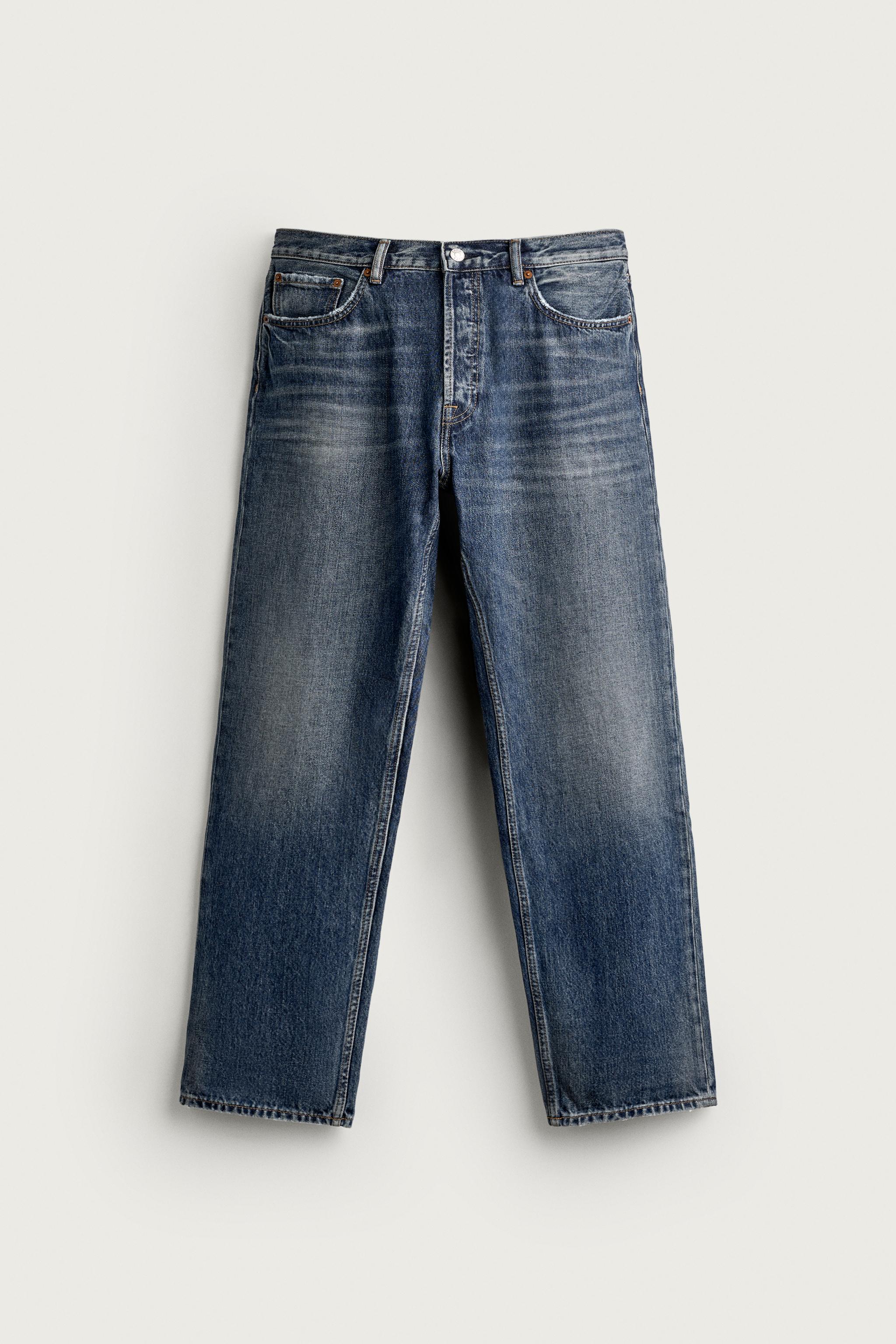 STRAIGHT FIT JEANS — Blue