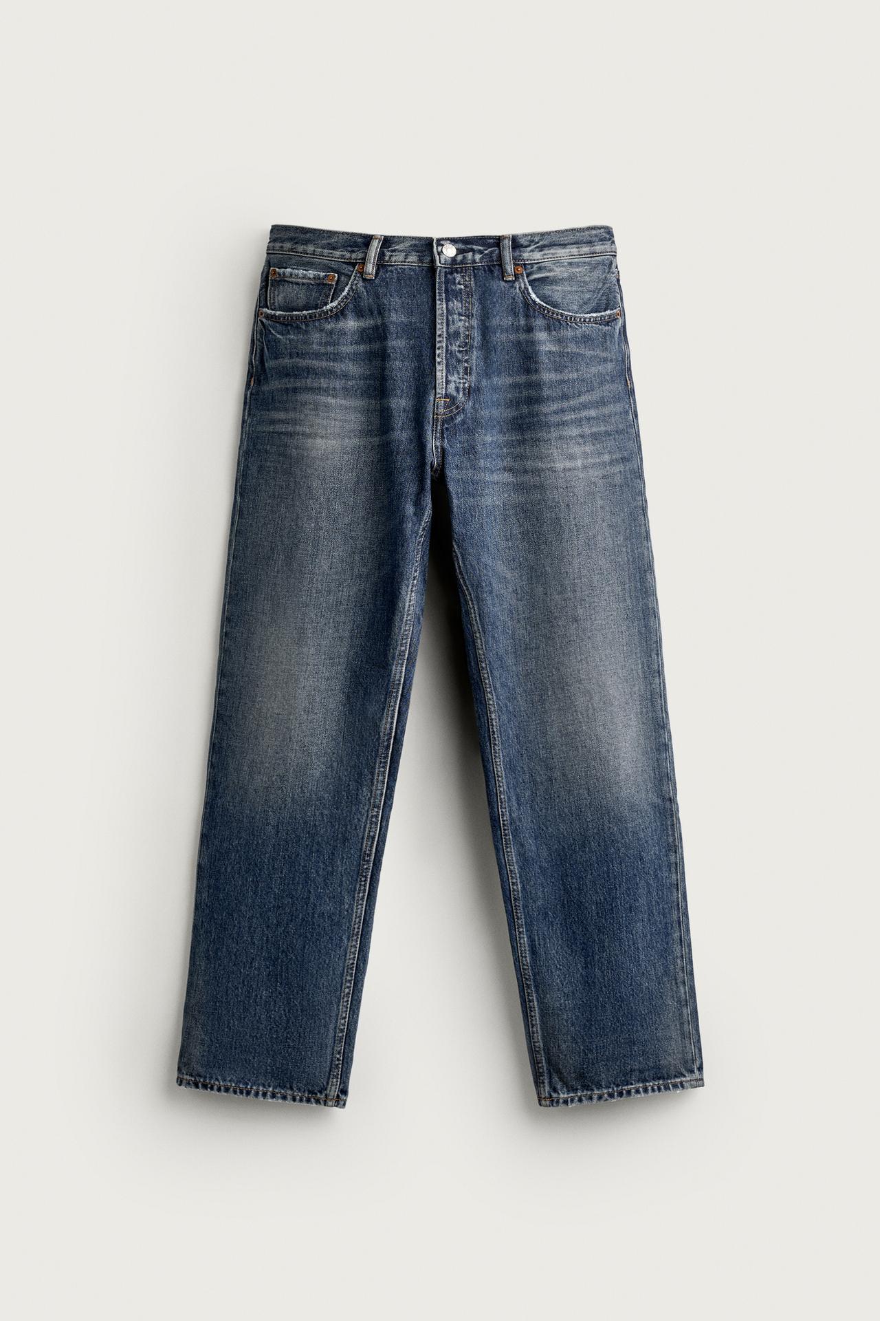 STRAIGHT-FIT JEANS — Blue