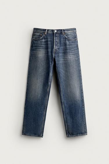 Zara STRAIGHT FIT JEANS - Blue