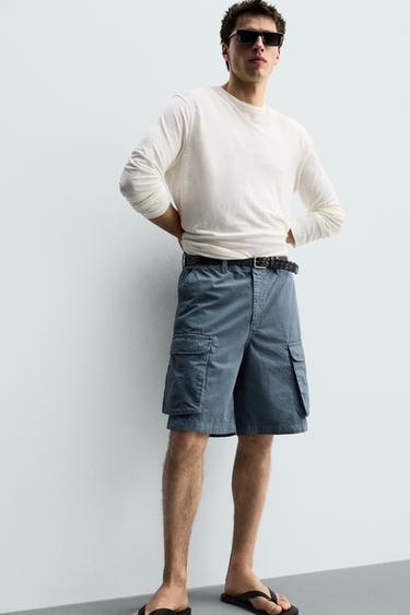 BERMUDA CARGO COUPE DÉCONTRACTÉE - Bleu de Zara - Image 5