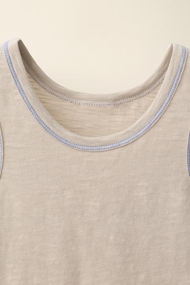 T-SHIRT SURPIQÛRES CREATED BY CARAMEL LONDON X ZARA - Beige de Zara - Image 2