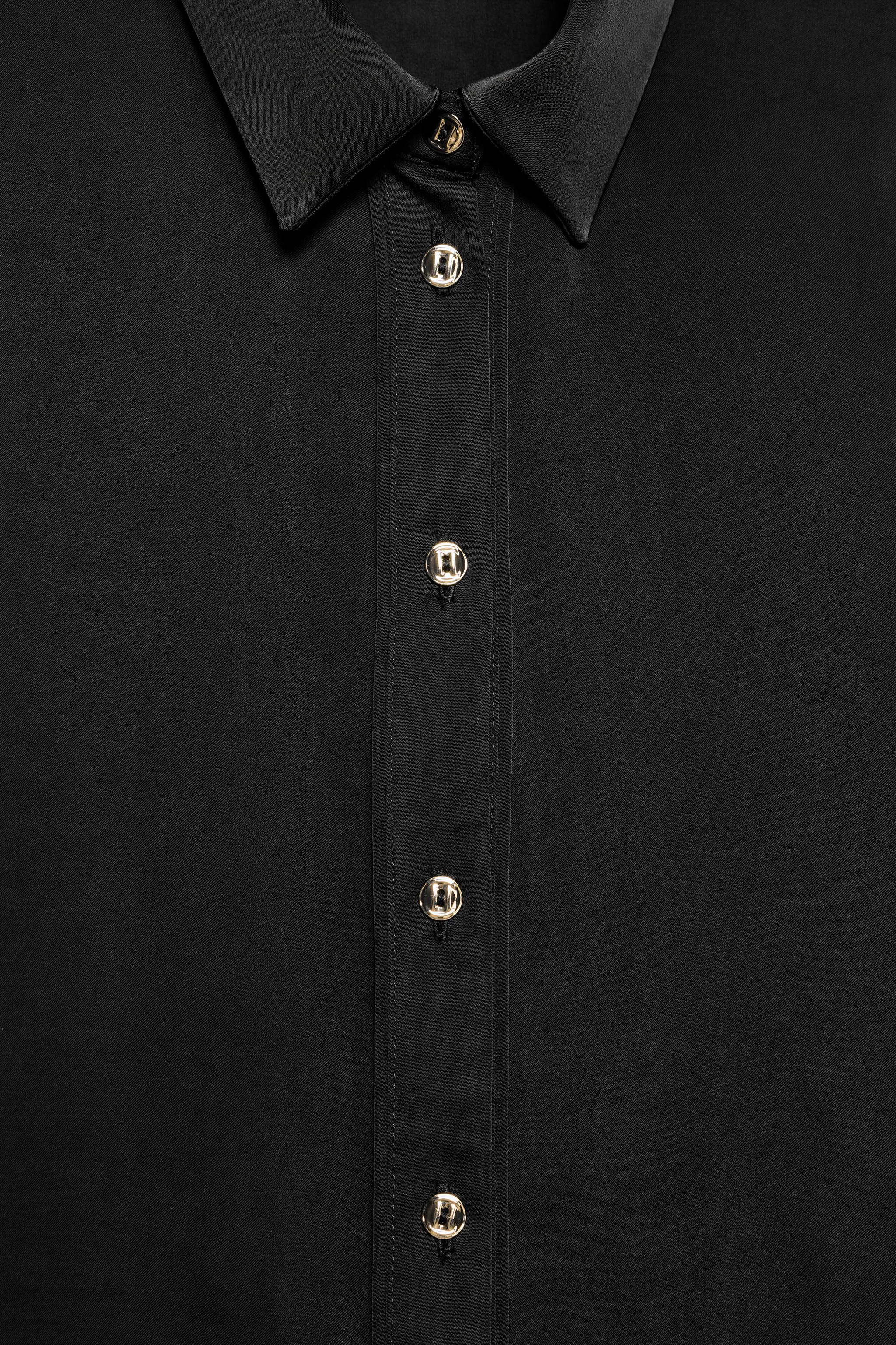 GOLD BUTTON SATIN SHIRT