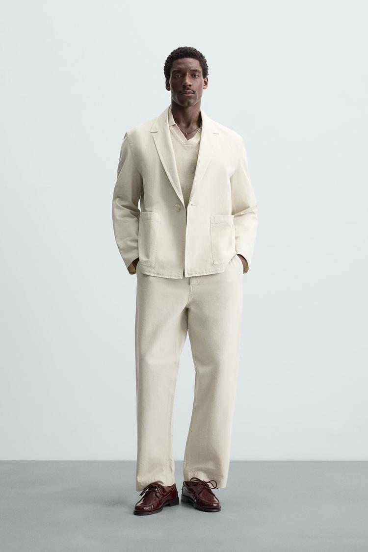 Loose Fit Suit Beige Suit Trousers Mens RELAXED FIT SUIT TROUSERS