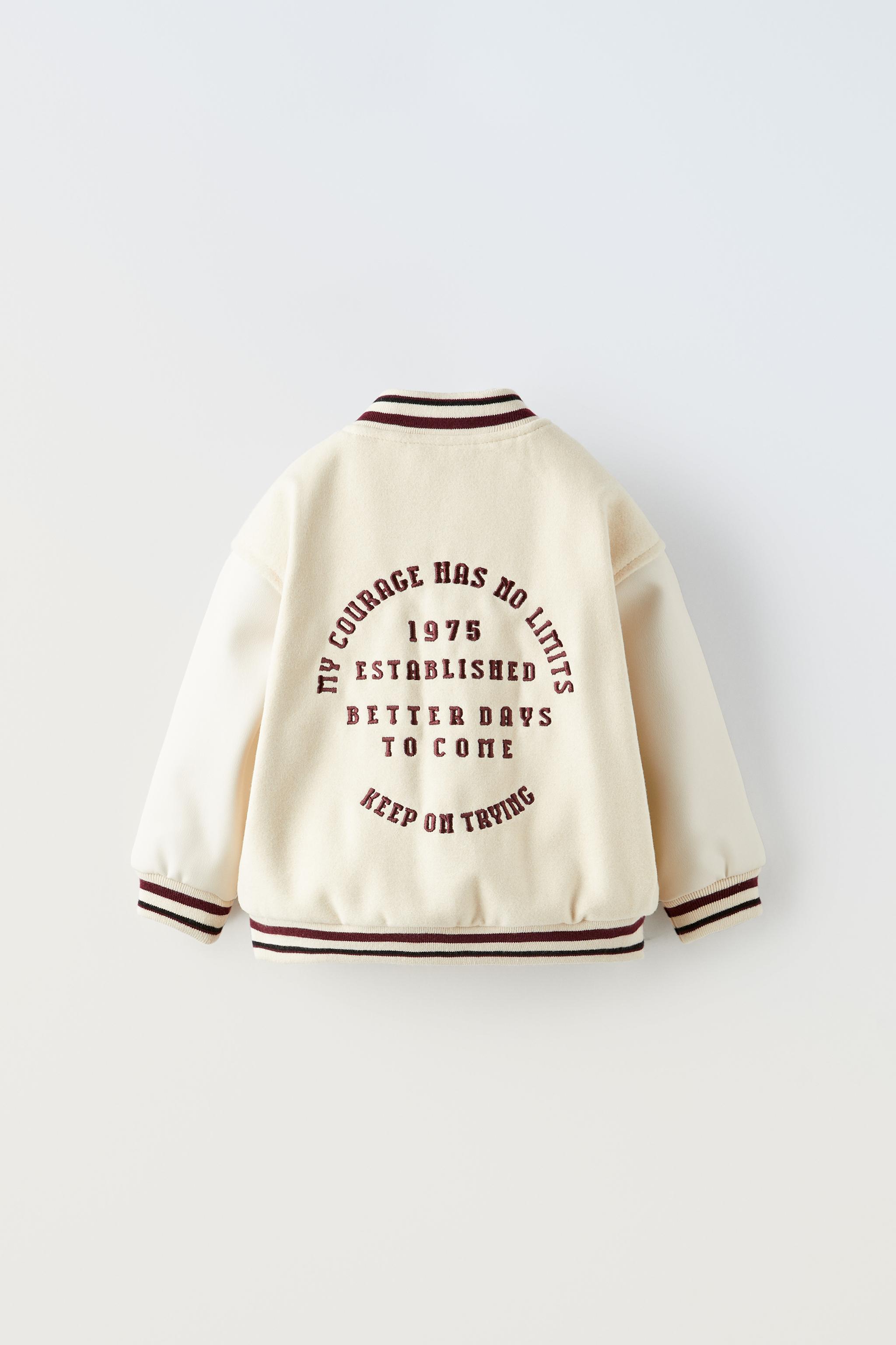 Zara contrast bomber sales jacket