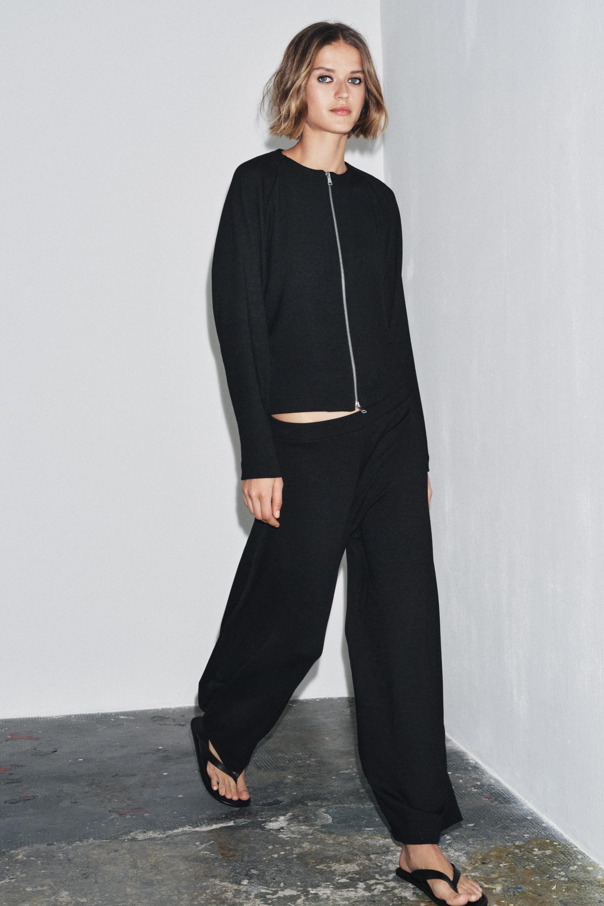 ダークグレー ジッパー付きジャケット ジップアップジャケット - ダークグレー | ZARA Japan / 日本