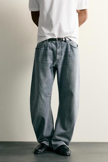 STRAIGHT BARREL FIT デニムパンツブルーZaraのSTRAIGHT BARREL FIT デニムパンツ - ブルー 