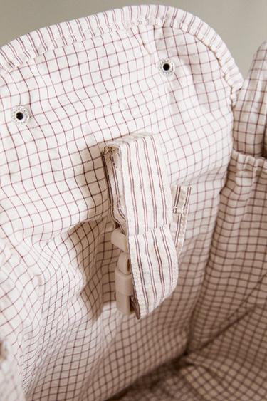 COTTON STRIPE AND SQUARE MATERNITY BAG - Oyster-white by Zara - Image 4
