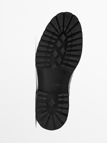 Bota bordón abatanada - Negro de Zara - Imagen 0