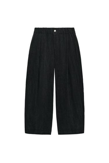 SPLÝVAVÉ KALHOTY KE KOTNÍKŮM - Vybledlá černá od Zara