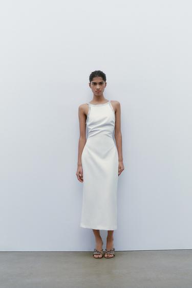 SPARKLY MIDI DRESS - White by Zara - Image 0