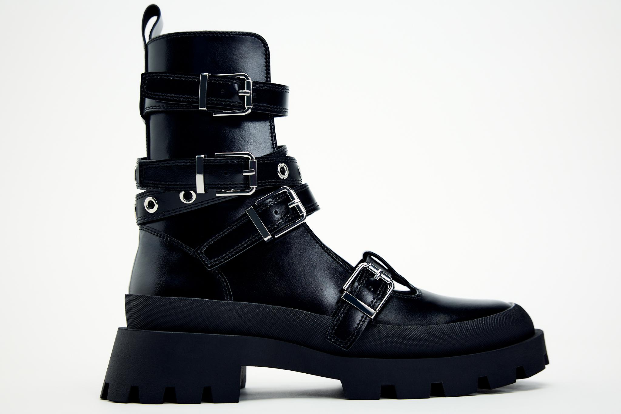 Ankle boots with straps sale