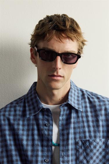 GAFAS DE SOL OVALADAS AARON LEVINE X ZARA - Negro de Zara - Imagen 0