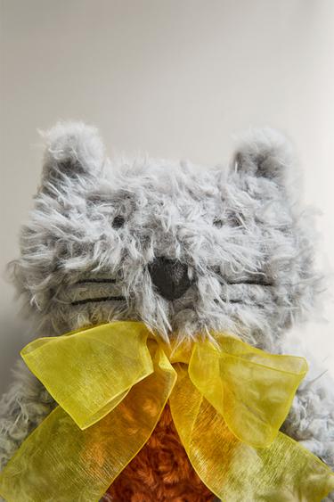 KIDS' X THE ANIMALS OBSERVATORY CAT SOFT TOY - Grey by Zara - Image 1