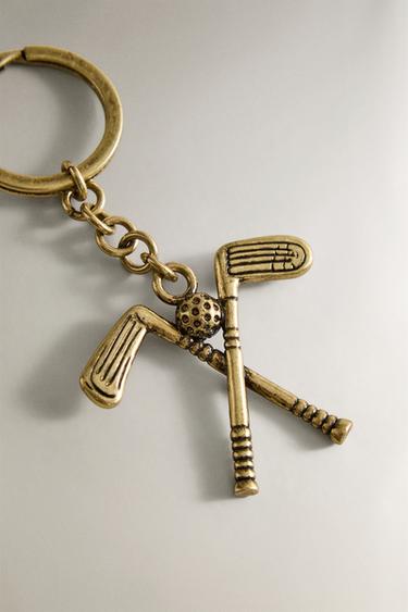 GOLF CLUBS KEY RING - Aged gold by Zara - Image 2