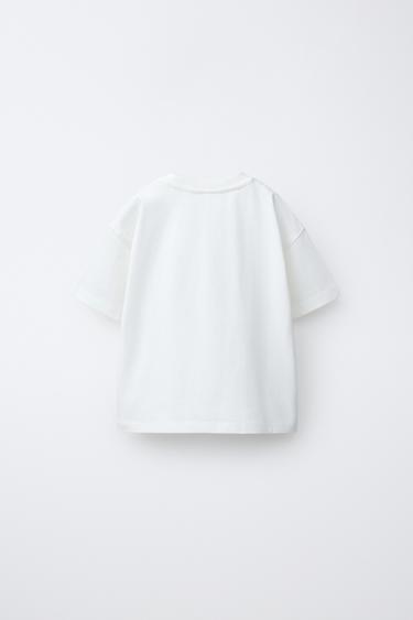 T-SHIRT IMPRIMÉ - Blanc de Zara - Image 1
