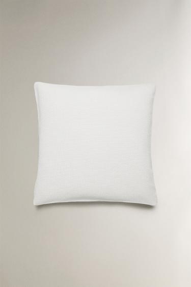 TAIE D’OREILLER COTON MINI-GAUFRÉ - Blanc de Zara - Image 2