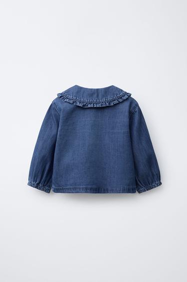 CHEMISE EN DENIM - Bleu moyen de Zara - Image 1