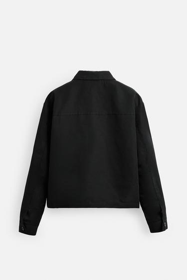 SURCHEMISE COTON - LIN - Noir de Zara - Image 7
