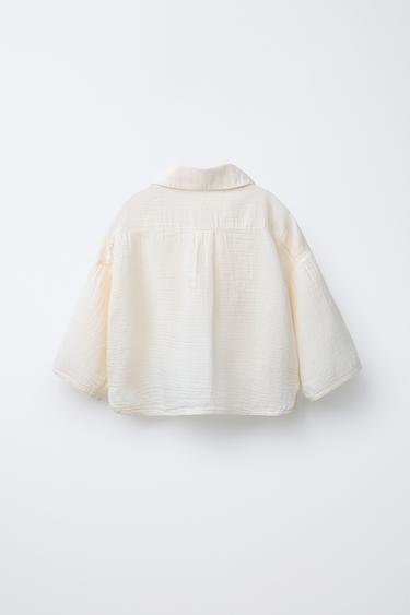 BAMBOO SHIRT - Ecru by Zara - Image 1