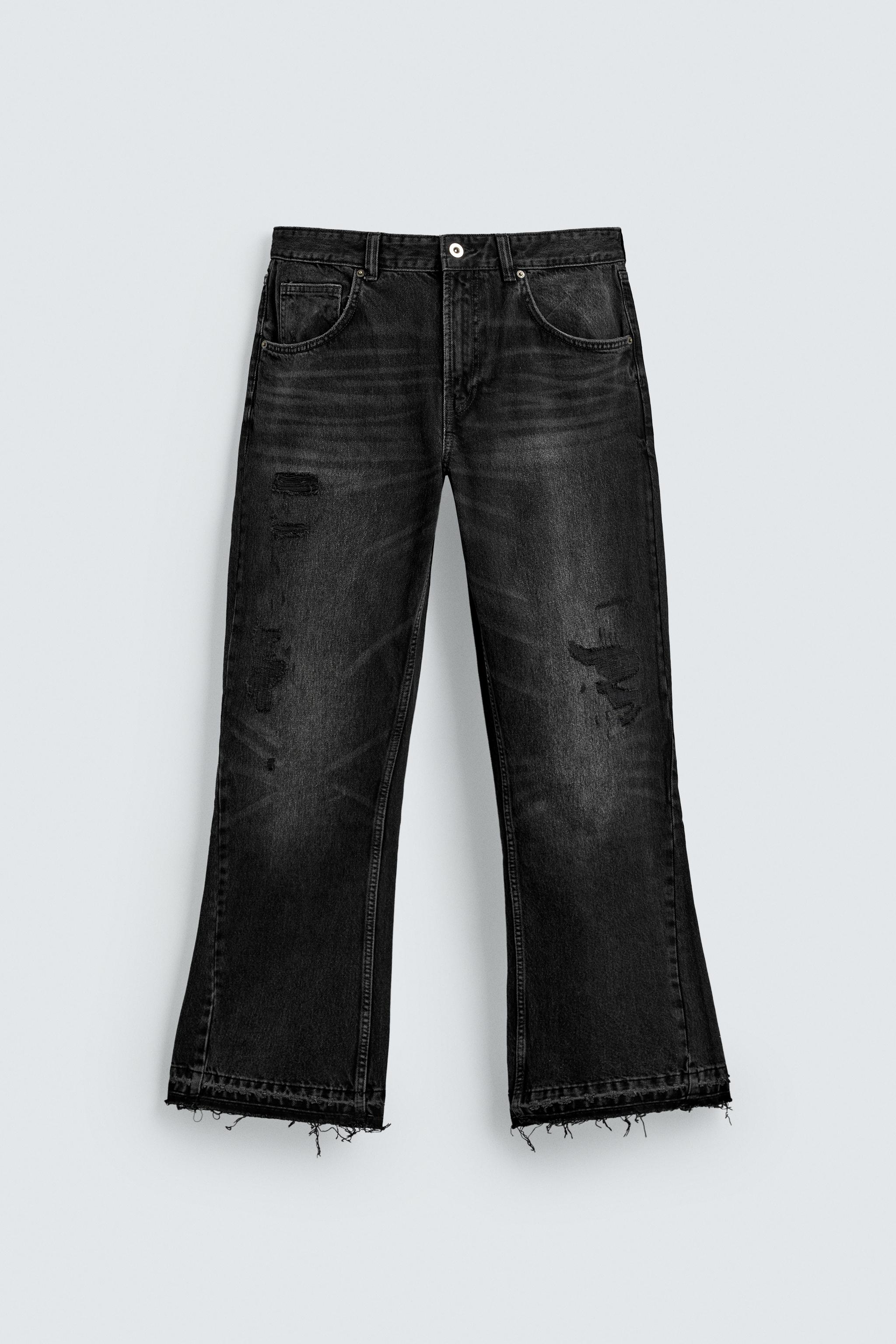 RIPPED FLARE FIT JEANS