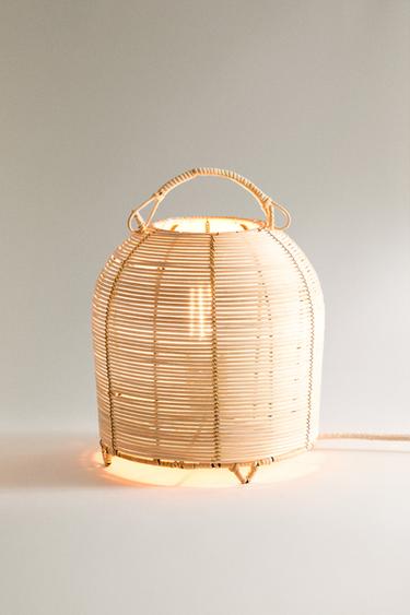 RATTAN TABLE LAMP - Light beige by Zara - Image 1