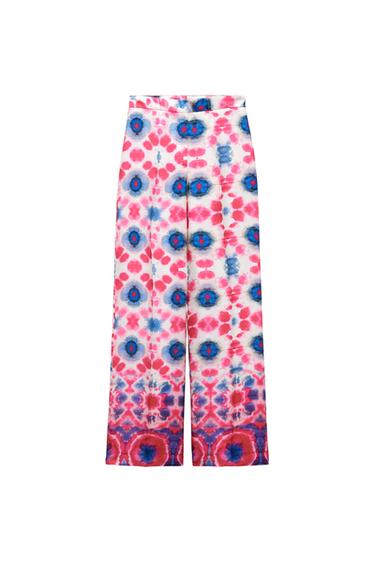 PRINTED FLOWING TROUSERS