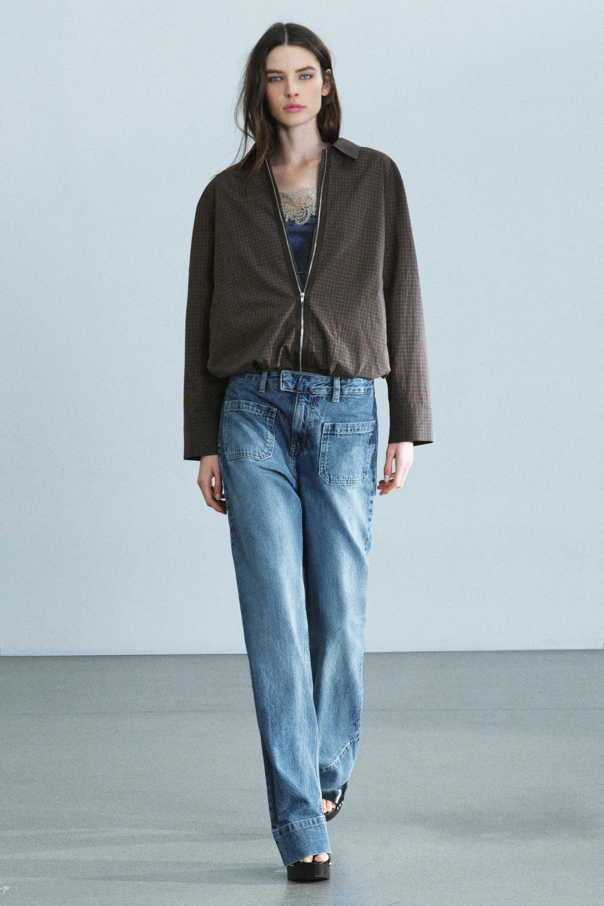BLOUSON BOMBER À CARREAUX ZW COLLECTION