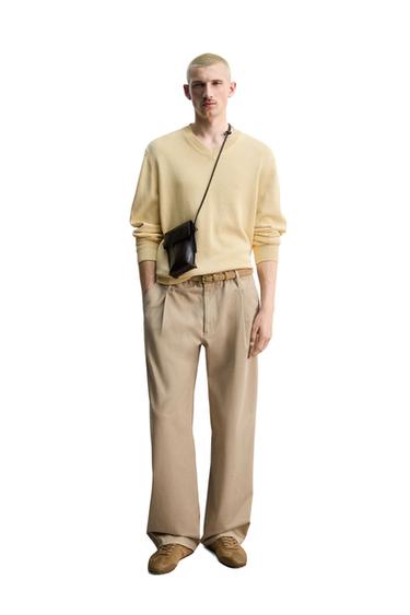 REGULAR FIT COTTON JUMPER - Vanilla by Zara